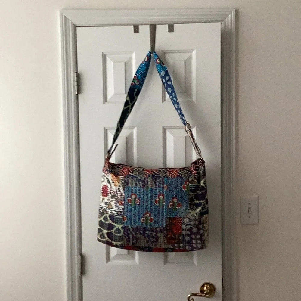 Ruggine handmade shoulder crossbody boho bag duffle purse patchwork look kantha